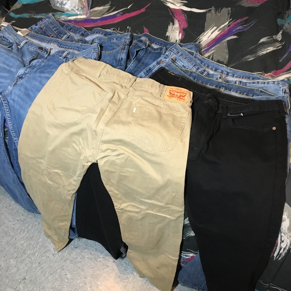 lot of 7 505 Levi 38x30 jeans